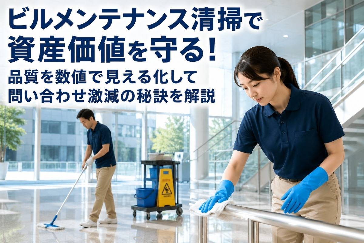 ビルメンテナンス清掃で資産価値を守る！品質を数値で見える化して